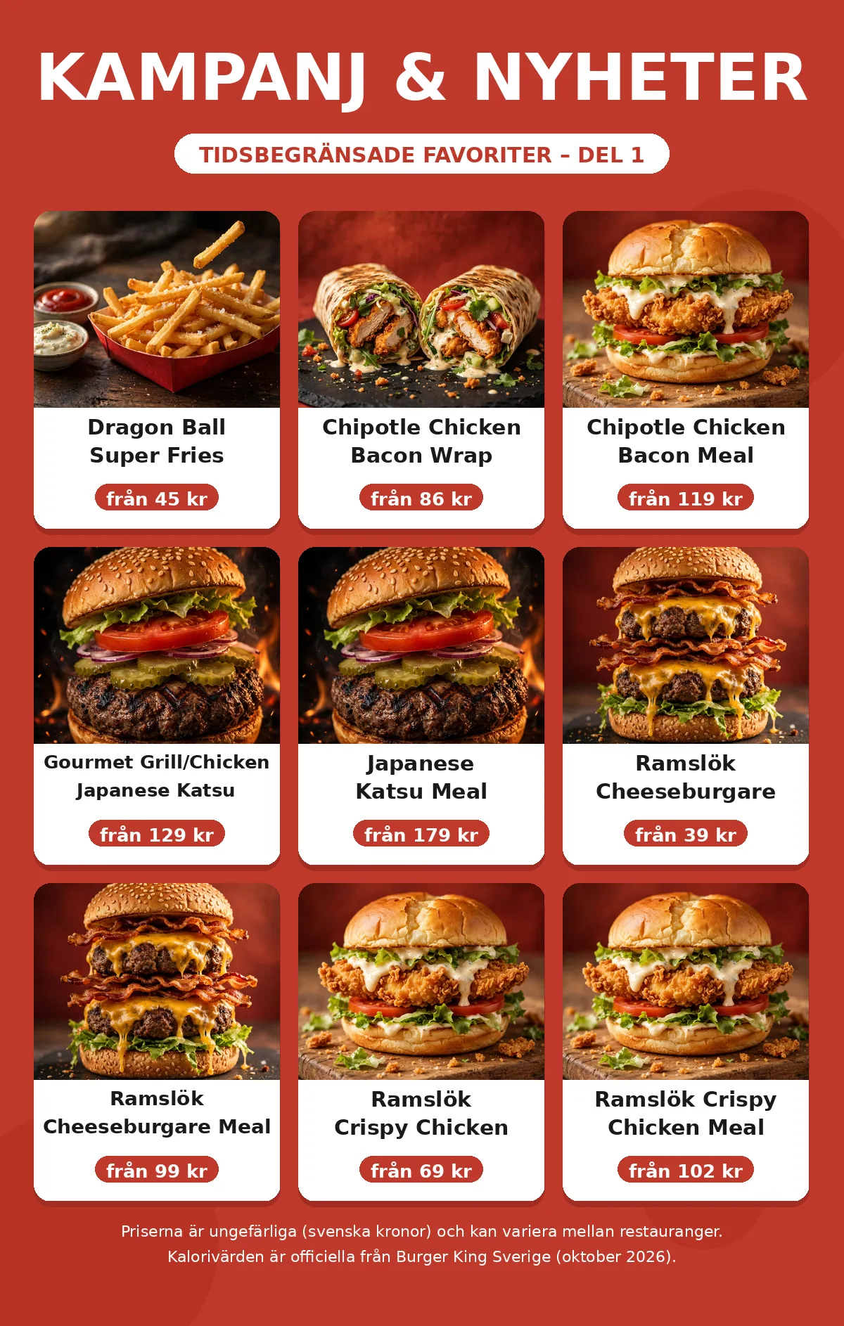 Burger King kampanj & nyheter del 1 – priser 2026