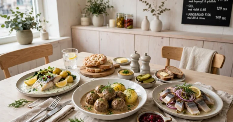 Blå Porten Meny 2026 – Köttbullar, Inkokt lax & Priser