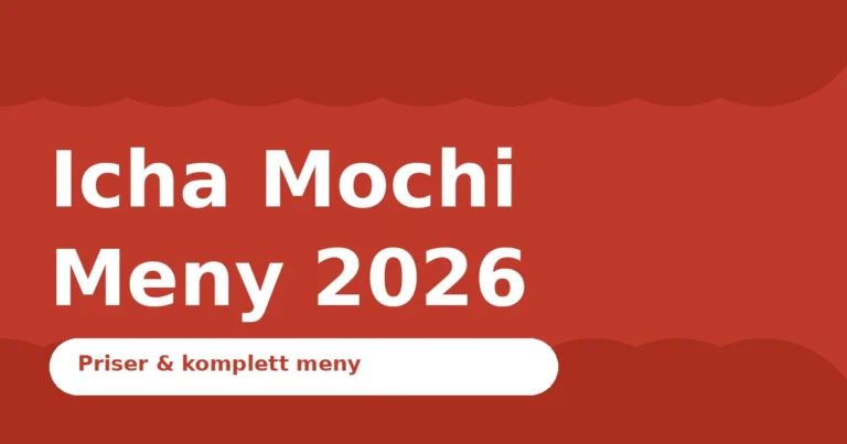 Icha Mochi Meny 2026 – Mochi, Matcha & Priser